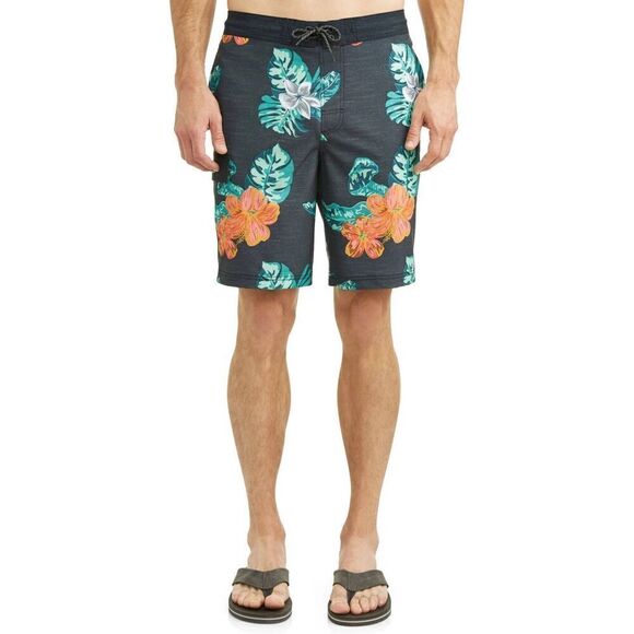 Mens George E Board Swim Trunks Greysto Floral 9" Board Shorts Swimming Trunks M - Picture 1 of 2